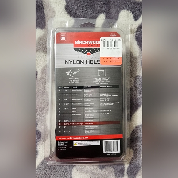 Birchwood Casey Nylon Holster Size 08 - Picture 2 of 3